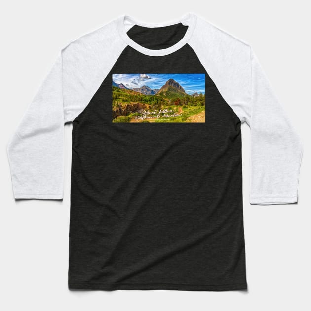 Mount Wilbur and Swiftcurrent Mountain Baseball T-Shirt by Gestalt Imagery